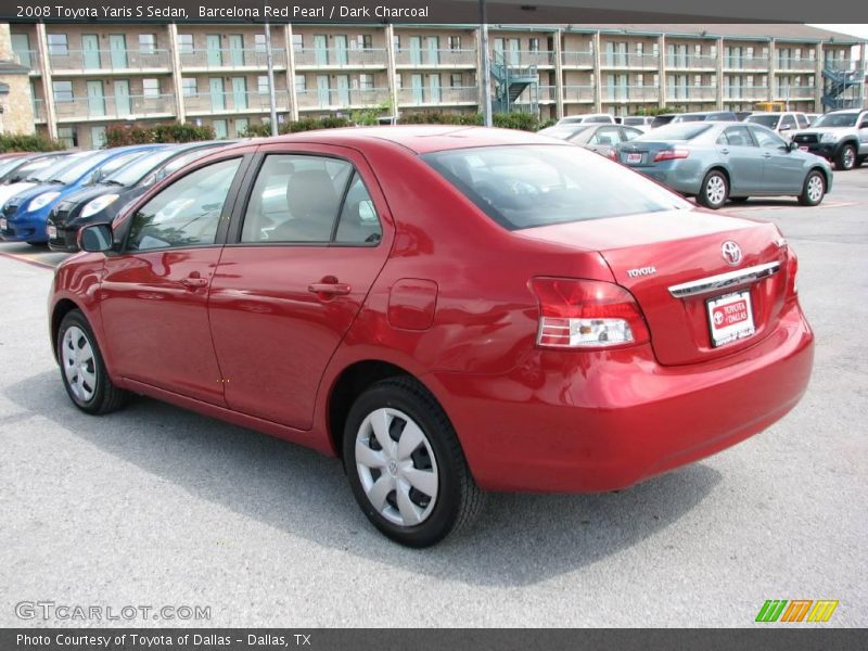 Barcelona Red Pearl / Dark Charcoal 2008 Toyota Yaris S Sedan