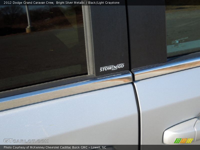 Bright Silver Metallic / Black/Light Graystone 2012 Dodge Grand Caravan Crew
