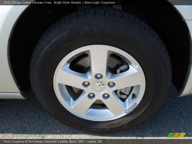 Bright Silver Metallic / Black/Light Graystone 2012 Dodge Grand Caravan Crew