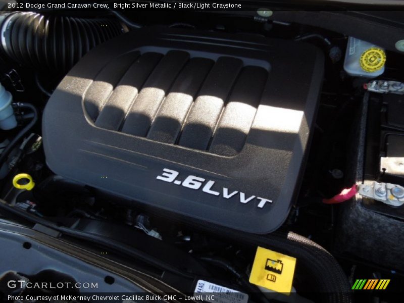 Bright Silver Metallic / Black/Light Graystone 2012 Dodge Grand Caravan Crew