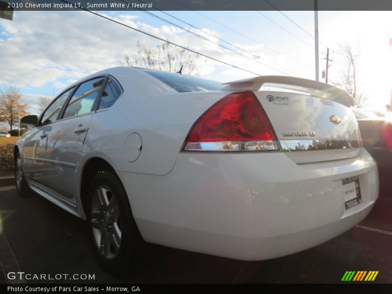 Summit White / Neutral 2010 Chevrolet Impala LT