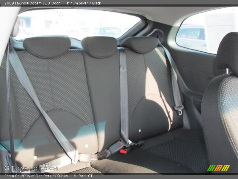 Platinum Silver / Black 2009 Hyundai Accent SE 3 Door