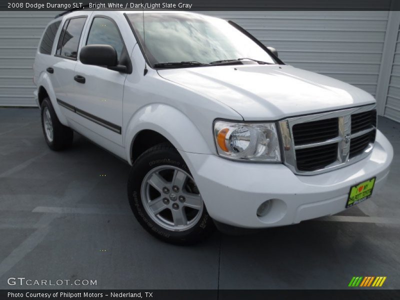 Bright White / Dark/Light Slate Gray 2008 Dodge Durango SLT