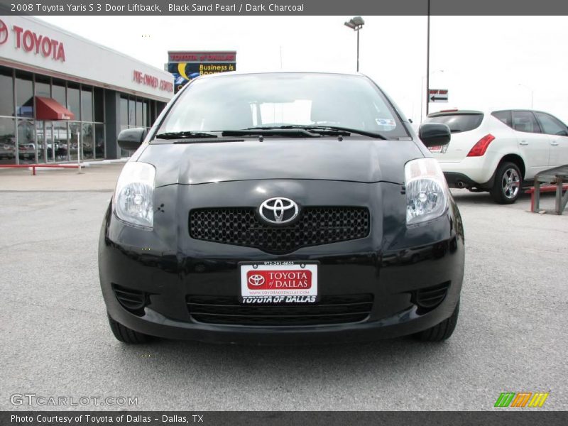 Black Sand Pearl / Dark Charcoal 2008 Toyota Yaris S 3 Door Liftback