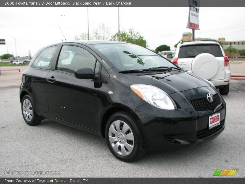 Black Sand Pearl / Dark Charcoal 2008 Toyota Yaris S 3 Door Liftback