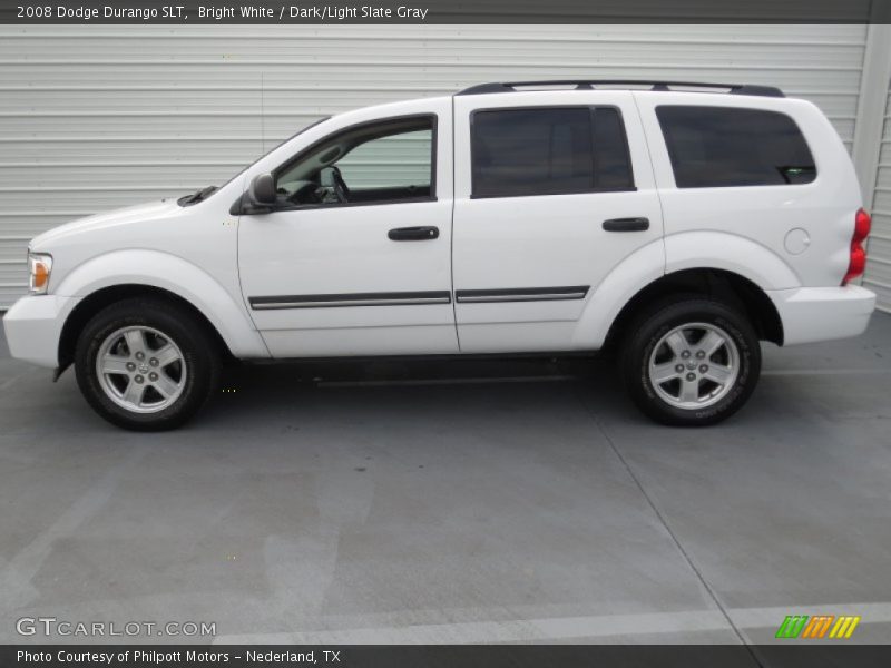 Bright White / Dark/Light Slate Gray 2008 Dodge Durango SLT