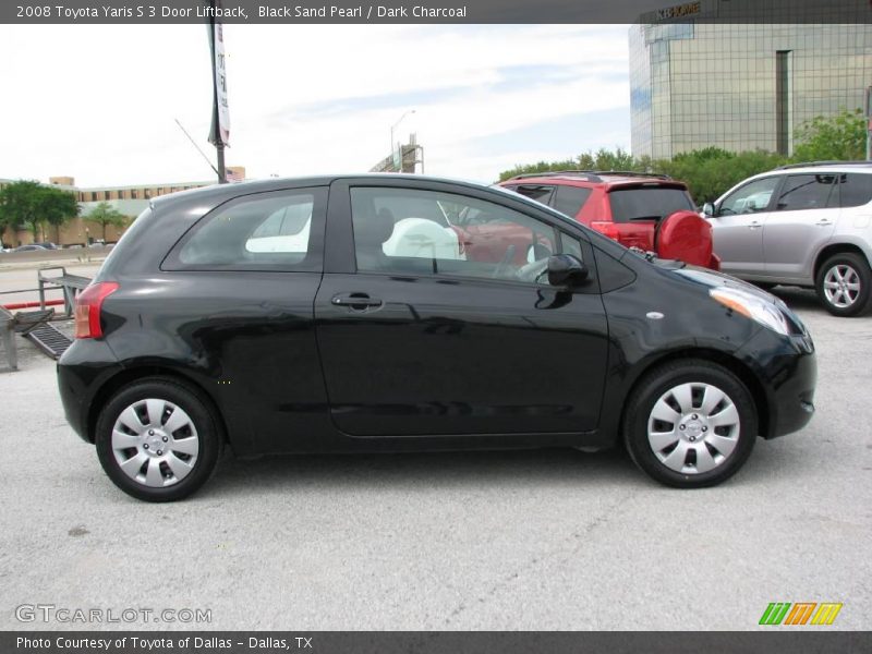 Black Sand Pearl / Dark Charcoal 2008 Toyota Yaris S 3 Door Liftback