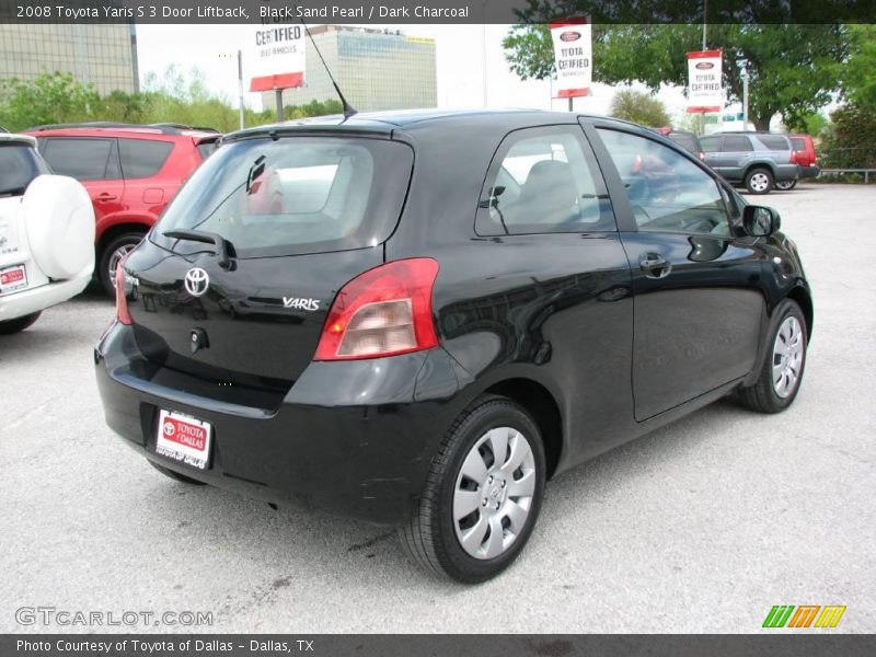 Black Sand Pearl / Dark Charcoal 2008 Toyota Yaris S 3 Door Liftback