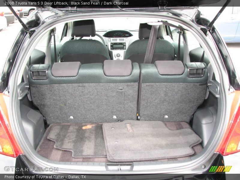 Black Sand Pearl / Dark Charcoal 2008 Toyota Yaris S 3 Door Liftback