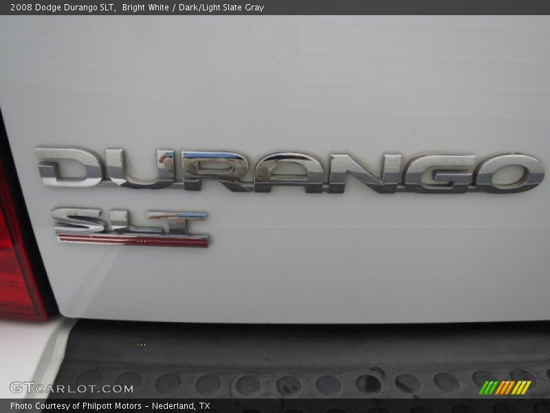 Bright White / Dark/Light Slate Gray 2008 Dodge Durango SLT
