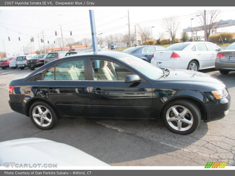 Deepwater Blue / Gray 2007 Hyundai Sonata SE V6