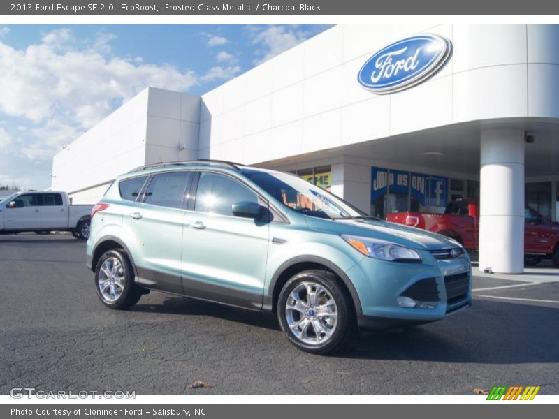 Frosted Glass Metallic / Charcoal Black 2013 Ford Escape SE 2.0L EcoBoost