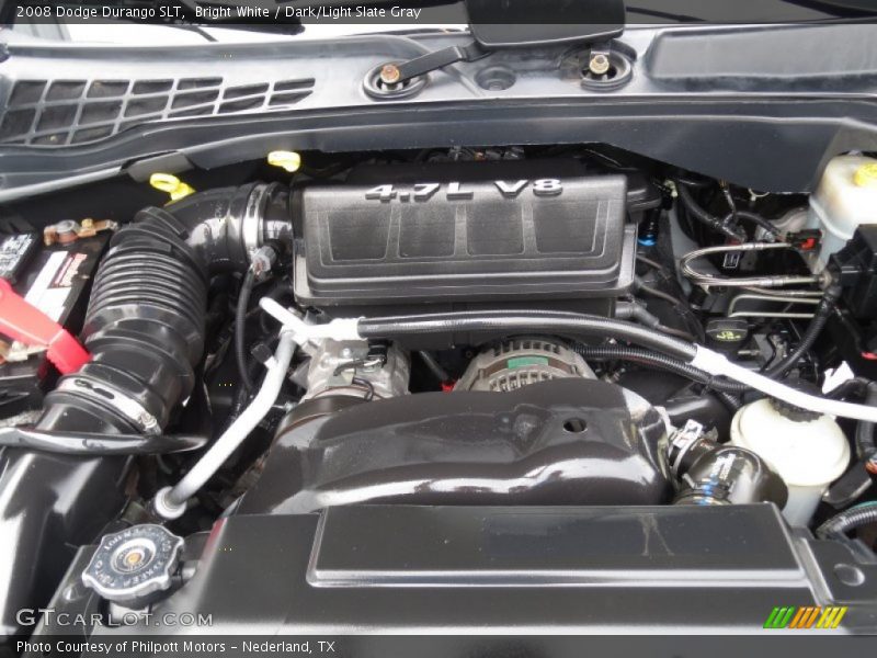 Bright White / Dark/Light Slate Gray 2008 Dodge Durango SLT