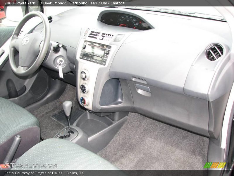 Black Sand Pearl / Dark Charcoal 2008 Toyota Yaris S 3 Door Liftback