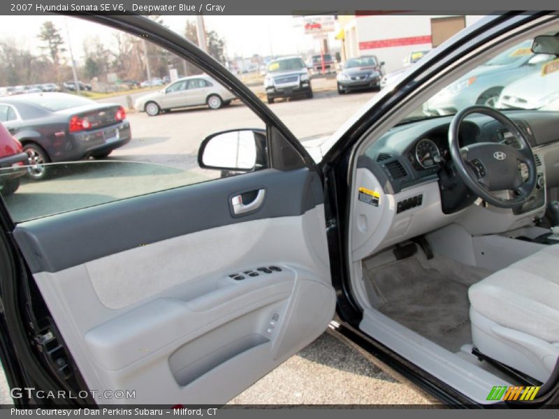 Deepwater Blue / Gray 2007 Hyundai Sonata SE V6