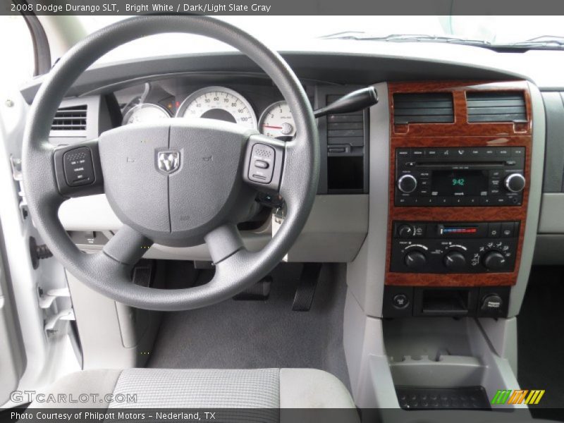 Bright White / Dark/Light Slate Gray 2008 Dodge Durango SLT