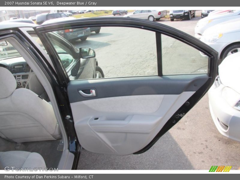 Deepwater Blue / Gray 2007 Hyundai Sonata SE V6