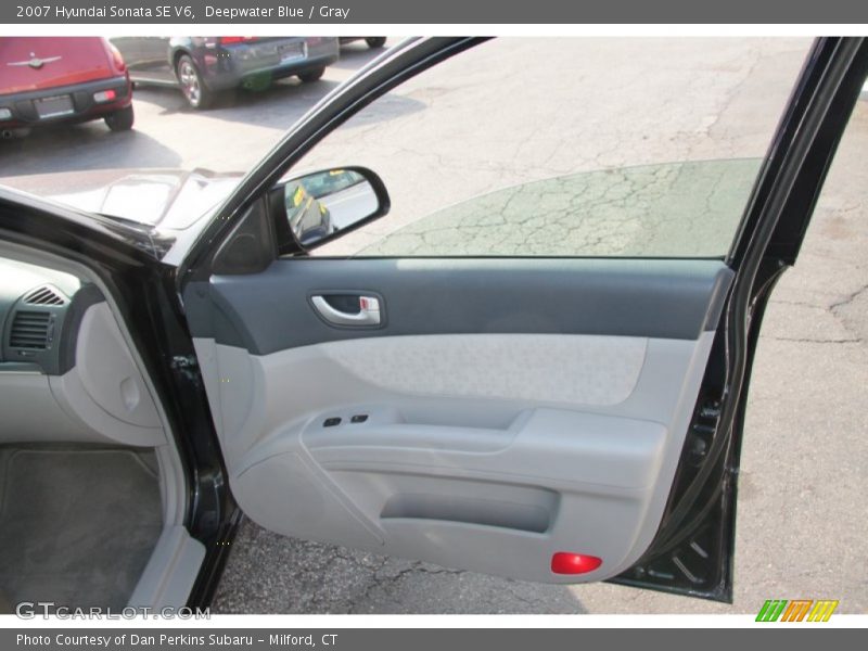 Deepwater Blue / Gray 2007 Hyundai Sonata SE V6