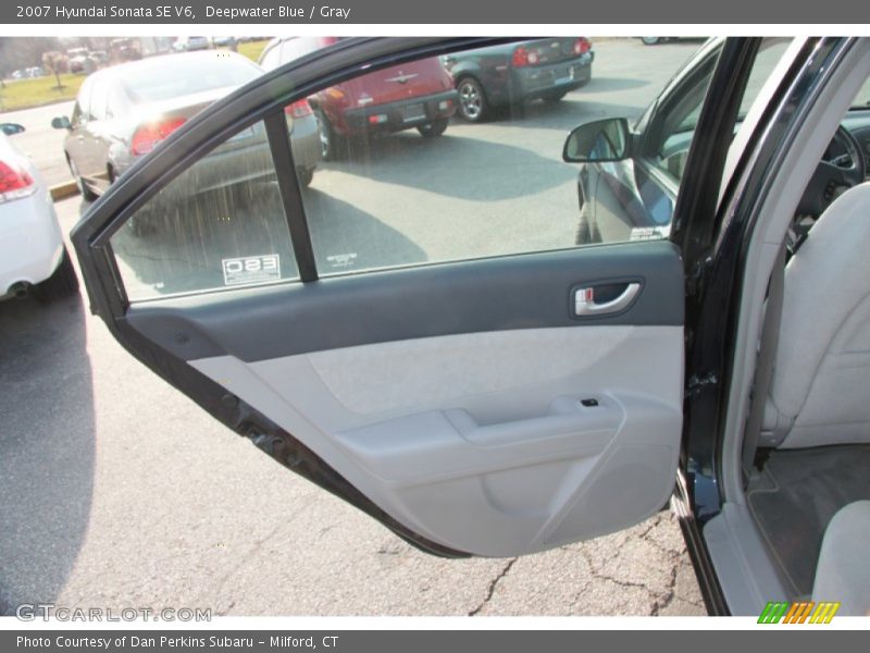 Deepwater Blue / Gray 2007 Hyundai Sonata SE V6