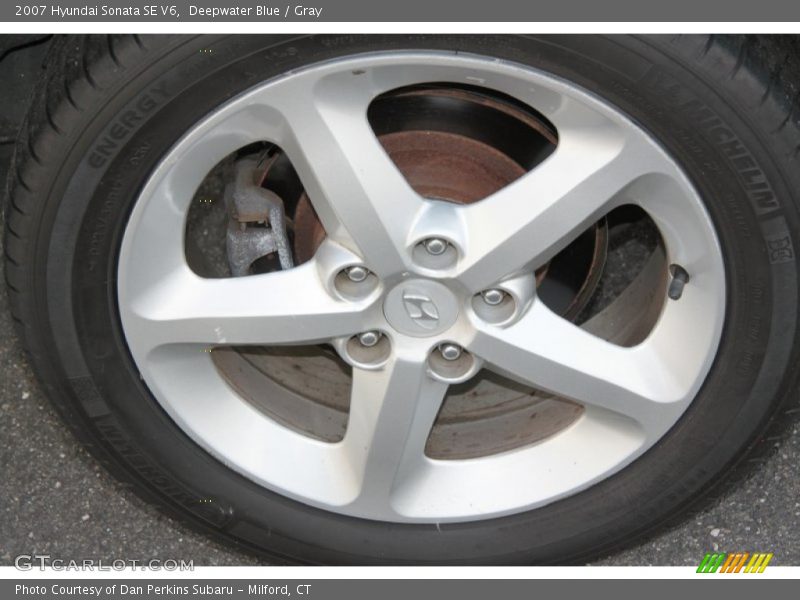 Deepwater Blue / Gray 2007 Hyundai Sonata SE V6