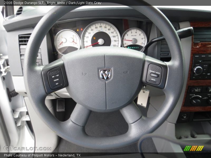 Bright White / Dark/Light Slate Gray 2008 Dodge Durango SLT