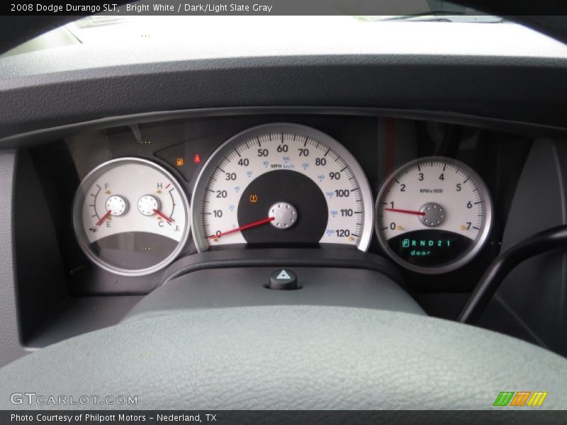 Bright White / Dark/Light Slate Gray 2008 Dodge Durango SLT