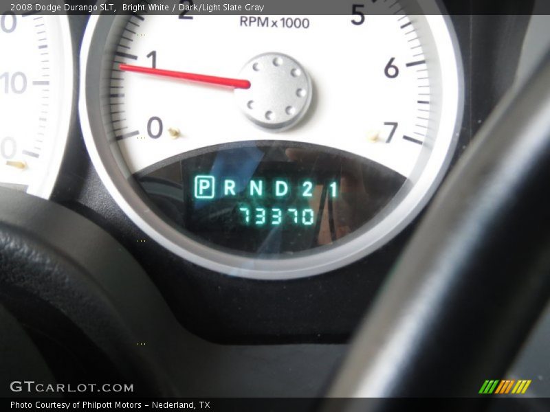 Bright White / Dark/Light Slate Gray 2008 Dodge Durango SLT