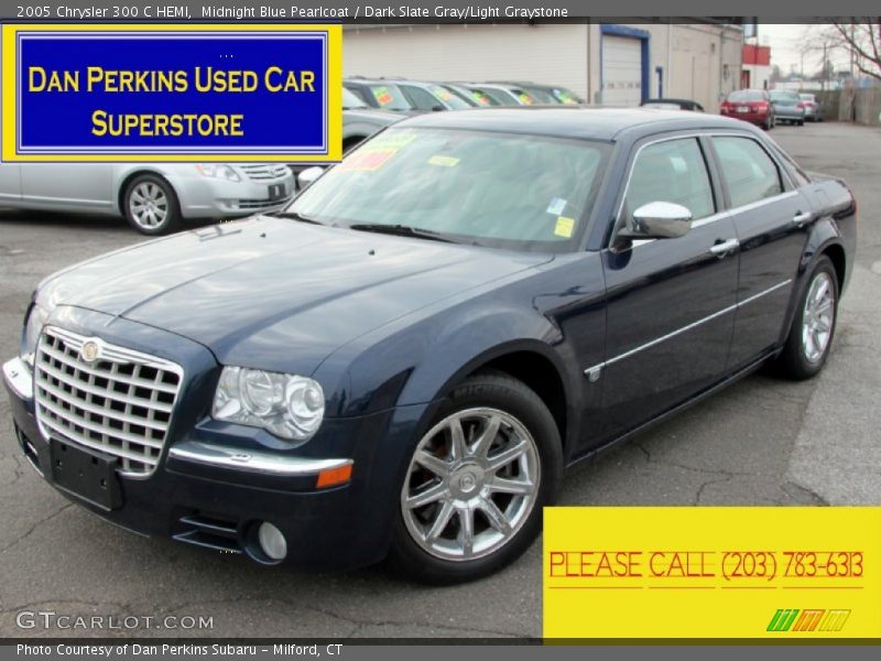 Midnight Blue Pearlcoat / Dark Slate Gray/Light Graystone 2005 Chrysler 300 C HEMI