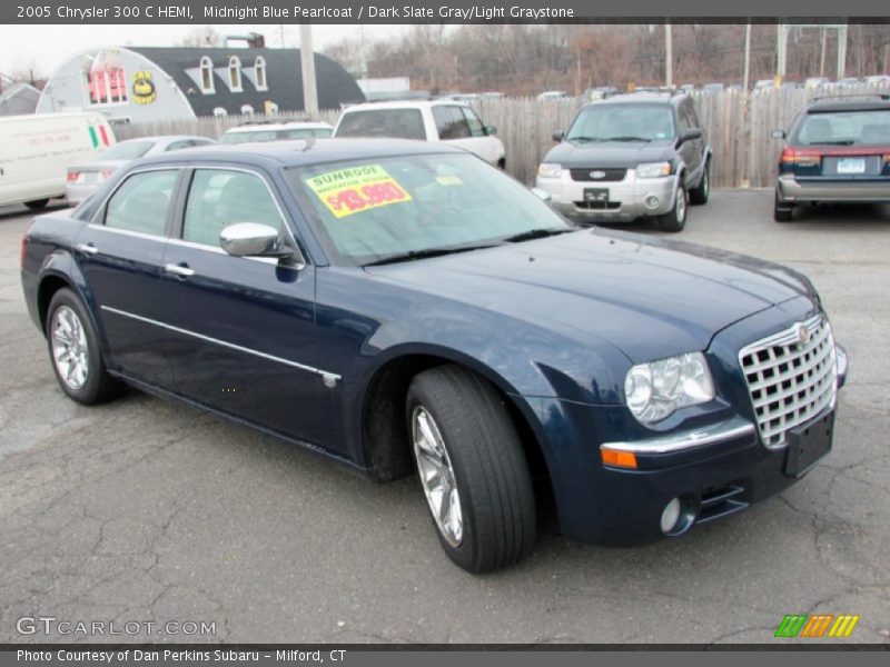 Midnight Blue Pearlcoat / Dark Slate Gray/Light Graystone 2005 Chrysler 300 C HEMI