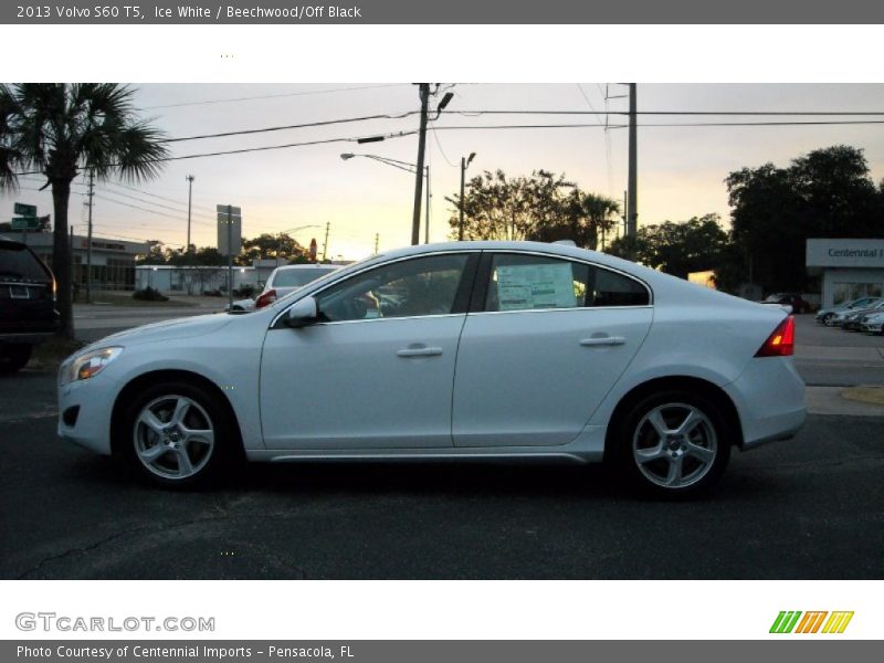 Ice White / Beechwood/Off Black 2013 Volvo S60 T5