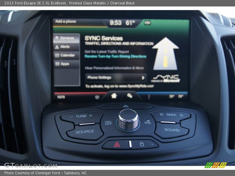 Frosted Glass Metallic / Charcoal Black 2013 Ford Escape SE 2.0L EcoBoost