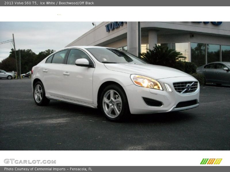 Ice White / Beechwood/Off Black 2013 Volvo S60 T5