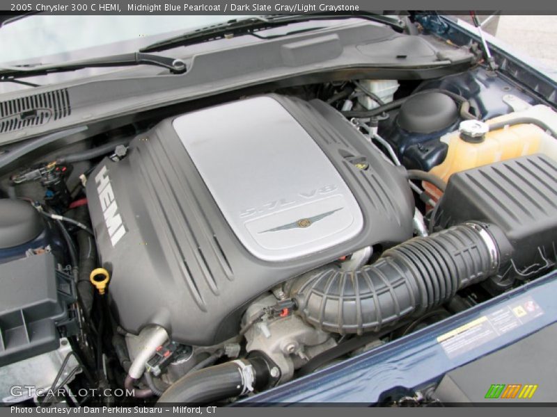 Midnight Blue Pearlcoat / Dark Slate Gray/Light Graystone 2005 Chrysler 300 C HEMI