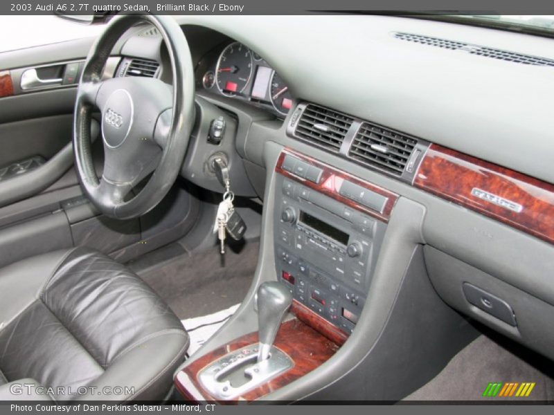 Brilliant Black / Ebony 2003 Audi A6 2.7T quattro Sedan