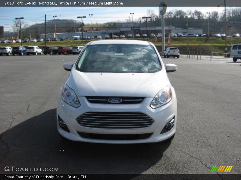 White Platinum / Medium Light Stone 2013 Ford C-Max Hybrid SEL