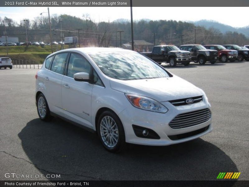 White Platinum / Medium Light Stone 2013 Ford C-Max Hybrid SEL