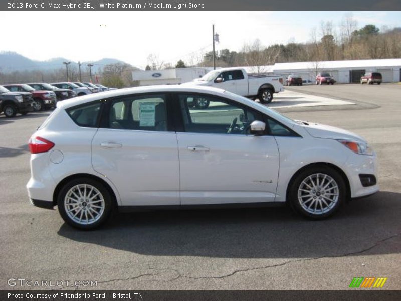 White Platinum / Medium Light Stone 2013 Ford C-Max Hybrid SEL