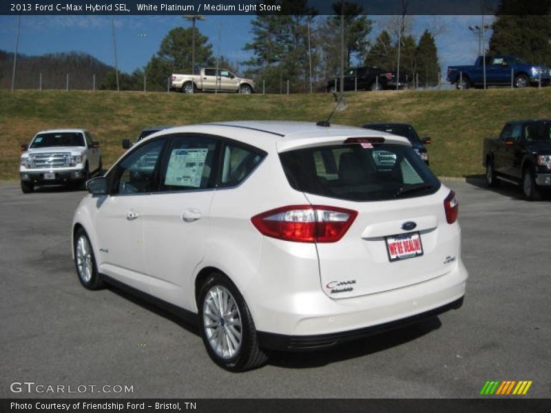 White Platinum / Medium Light Stone 2013 Ford C-Max Hybrid SEL