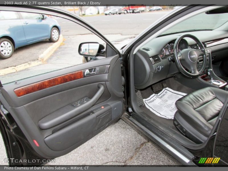 Brilliant Black / Ebony 2003 Audi A6 2.7T quattro Sedan