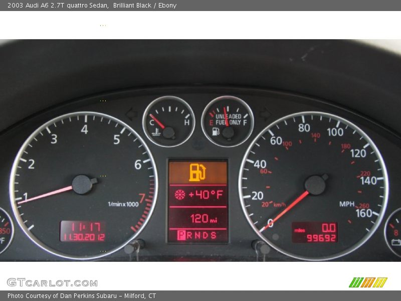  2003 A6 2.7T quattro Sedan 2.7T quattro Sedan Gauges