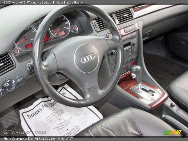 Brilliant Black / Ebony 2003 Audi A6 2.7T quattro Sedan