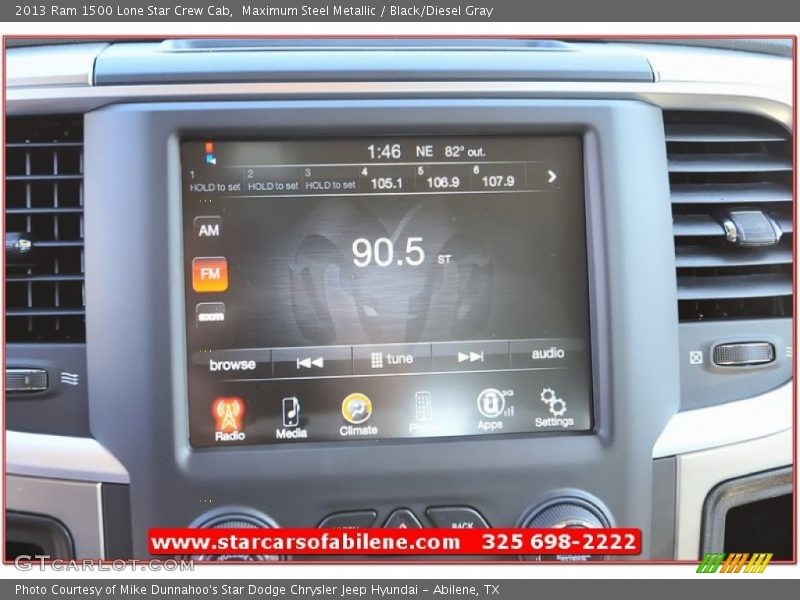 Maximum Steel Metallic / Black/Diesel Gray 2013 Ram 1500 Lone Star Crew Cab