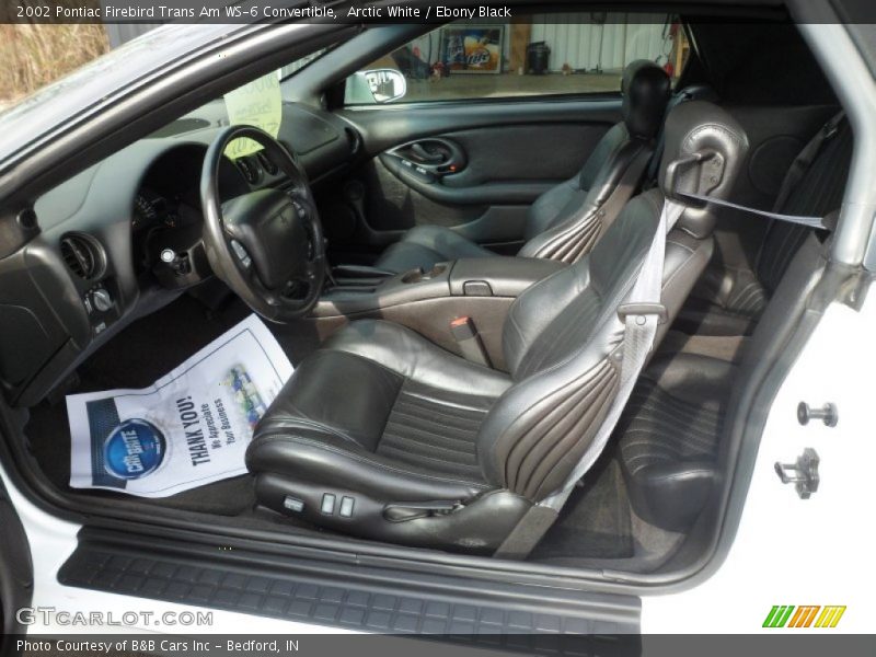  2002 Firebird Trans Am WS-6 Convertible Ebony Black Interior