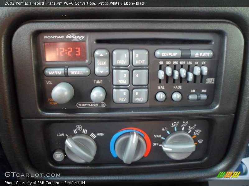 Controls of 2002 Firebird Trans Am WS-6 Convertible