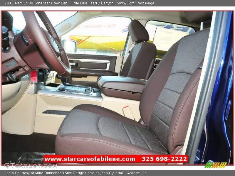 True Blue Pearl / Canyon Brown/Light Frost Beige 2013 Ram 1500 Lone Star Crew Cab