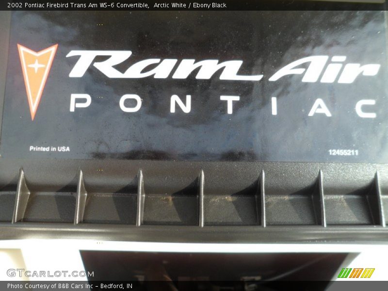 Arctic White / Ebony Black 2002 Pontiac Firebird Trans Am WS-6 Convertible