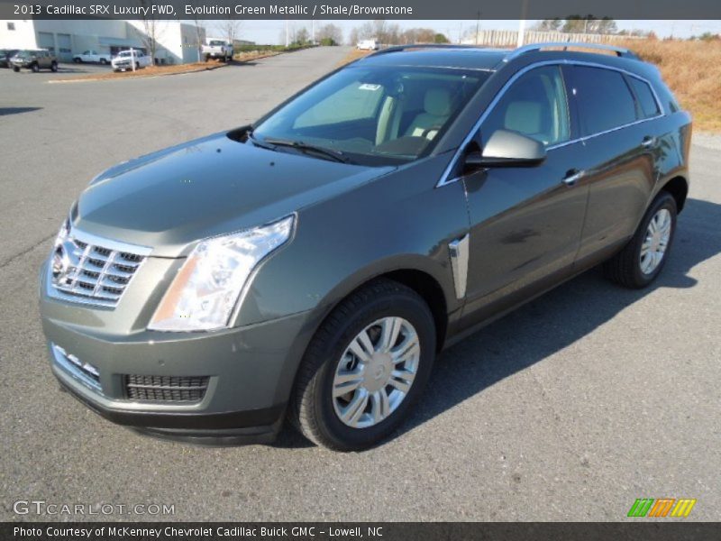 Evolution Green Metallic / Shale/Brownstone 2013 Cadillac SRX Luxury FWD