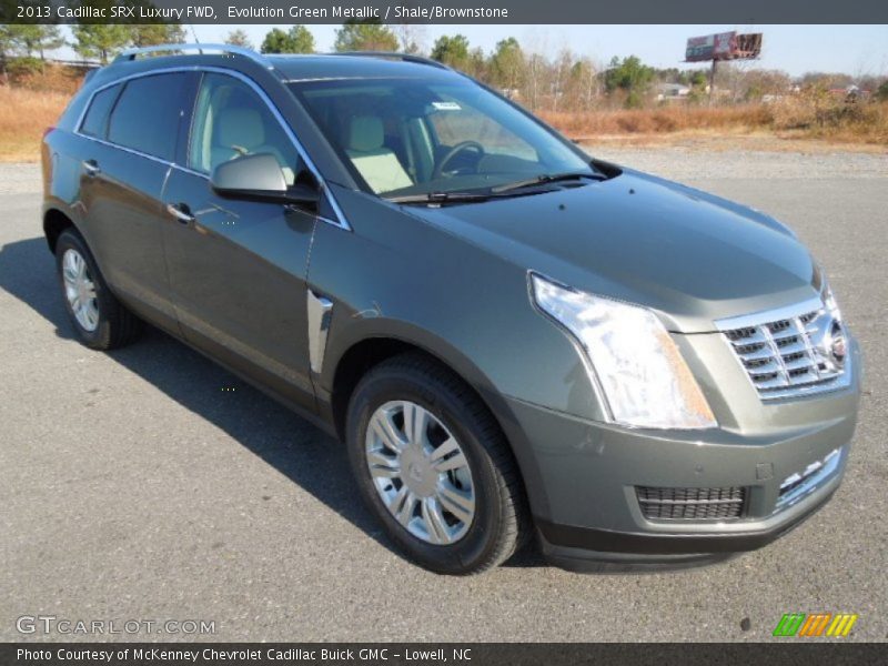 Evolution Green Metallic / Shale/Brownstone 2013 Cadillac SRX Luxury FWD