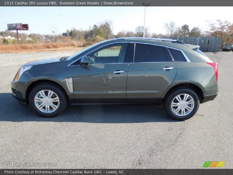 Evolution Green Metallic / Shale/Brownstone 2013 Cadillac SRX Luxury FWD