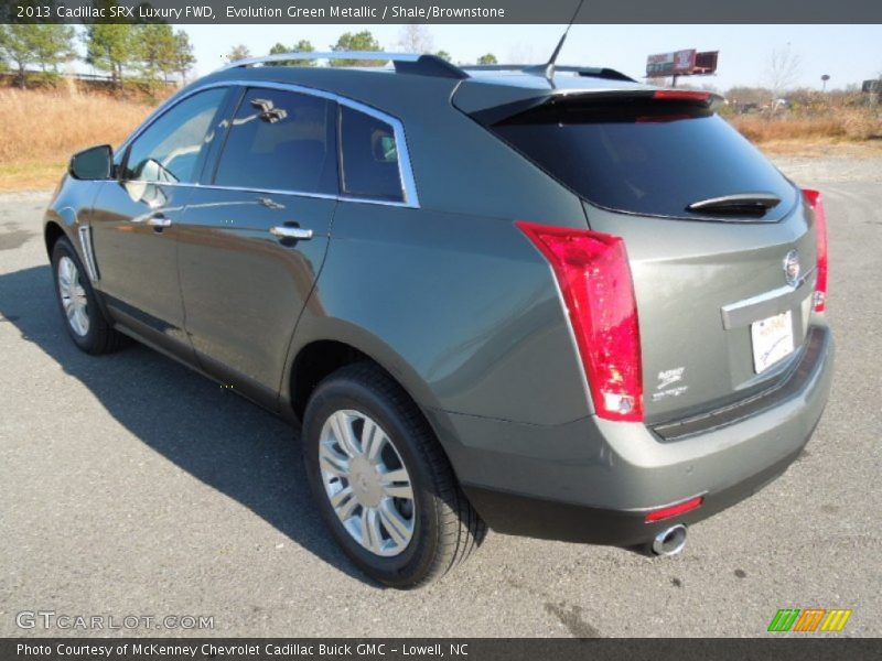 Evolution Green Metallic / Shale/Brownstone 2013 Cadillac SRX Luxury FWD